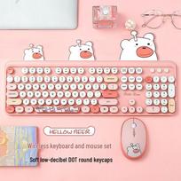 GEEZER Wireless Retro Punk Keyboard and Mouse Set