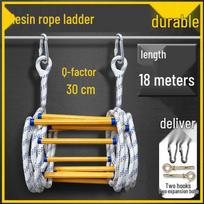 Emergency Fire Escape Rope Ladder gray