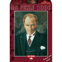 Art puzzle Kemal Atat?rk's portrait jigsaw puzzle AR4402, 1000 pieces, mixed colors gray
