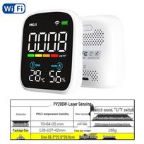 WiFi Tuya oro kokybės monitorius: PM2.5, CO2, TVOC, HCHO, NDIR jutiklis