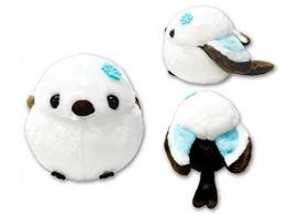 Amuse Fukufuku Shima-enaga ST Snow Fairy Shima-chan Plush Toy, Approximately 12cm Tall, 703961 white