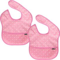 Pli? NEW waterproof baby food bib for infants, 2 pieces, 55 pink heart ding pink