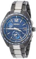 [Seiko laikrodis] „Brightz Solar Radio“ sportinio dizaino titano modelis, deimantinis skydas, mėlynas, safyro stiklas, SAGA265 vyriškas sidabras sidabras