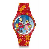 SWATCH WONDROUS WINTER SUOZ361 Red Watch raudona