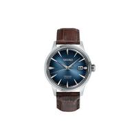SEIKO Mechaninis judėjimas Odinis dirželis Laikrodis Vyriški Laikrodžiai Mėlynas ciferblatas SRPK15J1 Blue Dial gray