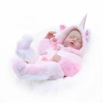 Cloveray Reborn Doll 20 Inch Cute Vinyl Doll with Changeable Clothes Baby Doll Collection Doll Perfect Gift for Christmas, Birthday, New Year gray
