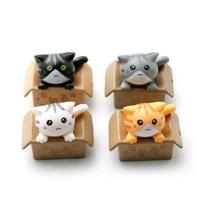 Forres Terrarium Box Cat Figure Set of 4, popular toys in Korea brown