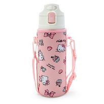 Sanrio Vaikiškas vandens butelis 470 ml, tiesioginis geriamasis nerūdijančio plieno butelis Hello Kitty Hello Kitty šaldiklis su maišeliu su pečiu white
