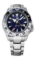 [KENTEX] Laikrodis IWAWP MARINE GMT mechaninis automatinis apvyniojimas ribotas iki 188 vienetų S820X-02 vyriškas sidabras sidabras
