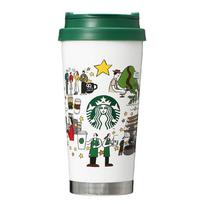 STARBUCKS Starbucks nerūdijančio plieno TO GO logotipas puodelis kavos kelionei balta