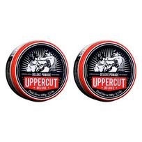 Uppercut Deluxe vyriška stiprios fiksacijos pomada plaukų vaškas, 100g, 2 vnt. black