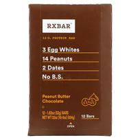 RXBAR, baltymų batonėlis, žemės riešutų sviesto šokolado, 12 batonėlių, 52g (1.83oz) kiekviena