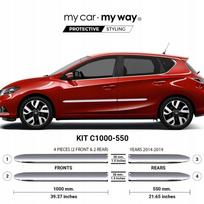 Nissan Pulsar - Chromuotos šoninių durų apdailos juostelės Apsauginės