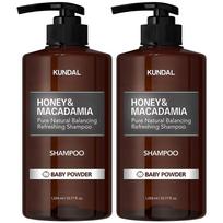 Kundal Honey & Macadamia Nature Shampoo Baby Powder Scent, 1.058L, 2 ea. gray