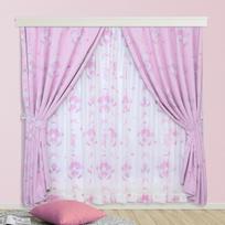 Sanrio My Melody 2nd Grade and Lace Set of 100cm x 230cm Sanrio My Machine Character Light-Blocking Heat-Insulating Curtains, 4, Length, Melody, pink