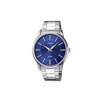 Casio STANDARD serijos šviečiančios rodyklės, kvarcinis mechanizmas, nerūdijančio plieno apyrankė, japoniški ir korėjietiški laikrodžiai, vyriški laikrodžiai, mėlynas ciferblatas MTP-1303D-2A mėlyna