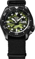 SEIKO 5 Sports SKX Street Style Green Camouflage Dial SRPJ37K1 Model Watch Mechanical Automatic Nylon Band Military (Domestic Number SBSA173) Men's žalia