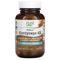 Pure Essence, MyPure, Cordyceps sinensis 4X, 30 veggie capsules