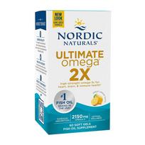 „Ultimate Omega 2X“, 2150 mg EPA 1125 / DHA 875, citrinų skonio, 60 minkštųjų kapsulių