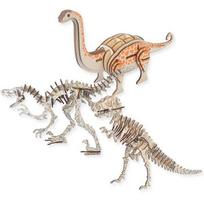 Medinis trimačio dėlionės dinozaurų J rinkinys Korėjos ceremonijos dėlionė beige