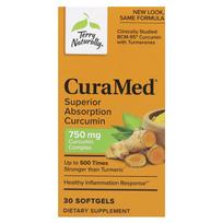 Terry Naturally, CuraMed, gerai įsisavinamas kurkuminas, 750 mg, 30 minkštųjų gelių
