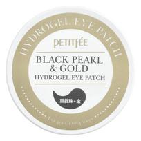 Petitfee, Black Pearl & Gold Hydrogel Eye Patches, 60 Patches beige