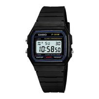 Casio F91W-1 Vyriškas Klasikinis Chronografas Žadintuvas LCD Skaitmeninis Laikrodis Juodas F-91W-1DG Juodas Skaidrus Malonumo Dirželis black