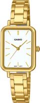 Casio Standartinis analoginis laikrodis LTP-V009G-7E Moteriškas Auksinis Baltas Žalvarinis Metalinis Kasdieniam Gyvenimui Atsparus Vandeniui gray