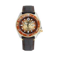 Seiko 5 Demon Slayer Kolaboracinis Nerūdijančio Plieno Laikrodis Zenitsu Agatsuma Mechaninis Laikrodis IP Versija Mechaninis Judėjimas Odinis Dirželis SRPJ24K1 SRPJ24K1 beige