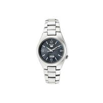 SEIKO 30m Water Resistant Automatic Mechanical Movement Stainless Steel Strap Watch Unisex Gray Dial SNK621K1 Gray Blue Watch Dial white