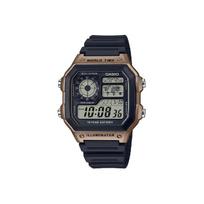 CASIO DIGITAL Quartz Movement Resin Strap Watch Men's Watches Gray Dial AE1200WH-5AV Black Dial black