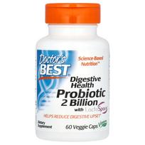 Doctor's Best, Digestive Health, Probiotic 2 Billion, Contains LactoSpore, 60 Veggie Capsules