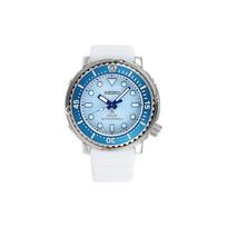 SEIKO Prospe Kvarcinis Mechanizmas Silikoninis Dirželis Laikrodis Moteriškas Laikrodis Mėlynas Ciferblatas SUT423P1 White Strap white