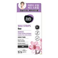 Body Nature Almond Oil Wax Strips for Face, 1 Set black
