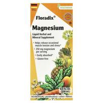 Floradix, Floradix, magnis, skystas žolelių ir mineralinis papildas, 250 mg, 8,5 fl uncijos (250 ml)