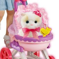 [mimi pasaulis] Mimiworld Žavingas kačiukas Nyang-i su vežimėlio žaislu pink