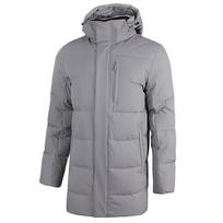 Down Bench Down Jacket with Warm [Kelme] Men's Coat, Coat, Mid-Length Hood, Lightweight, (Gray, M) pilka spalva