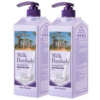 Milk Baobab Shampoo Baby Powder Scent, 1L, 2 ea. gray