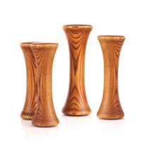 Premium quality 2.6kg wood dumbbell set brown