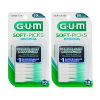 Gum Soft Pick Original Interdental Brush, 50 Pieces, 2 Pieces blue