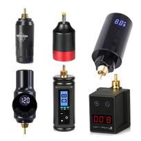 Tatuiruočių rinkinys, tatuiruočių aparatas, nešiojamas, su baterija, RCADC lizdu, LED skaitmeninis ekranas, C tipo laidas, belaidis, 1 vnt., 13 RCA lizdas, 10 tipo black