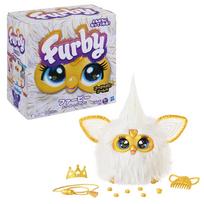 Hasbro Furby baltas ir auksinis, balsu valdomas interaktyvus žaislas berniukams ir mergaitėms nuo 6 metų, su mados aksesuarais, animatroninis motorizuotas pliušinis žaislas gray