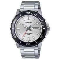 CASIO STANDARD Quartz Movement Stainless Steel Strap Watch Men's Watches Silver Dial MTD-125D-7AV Silver Dial gray