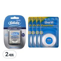 „Oral-B Wax Floss“ 50 ml x 4 + „Glide Floss“ 40 ml x 1, 2 rinkiniai gray