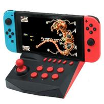 K&SGAMER Switch integruotas arkadinis valdiklis MINI Akekon Dock Arcade Stick, skirtas Nintendo Switch (Raudona ir Juoda) black