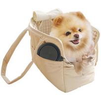 Neat plus dog sling bag walking carrying bag, Korean pet shampoo beige