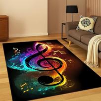 3D muzikinio rašto kilimas, grindų kilimėlis svetainei, sofai, namų miegamajam, prieangio kilimėlis, virtuvės dekoras, žaidimų kambario neslystantis kilimas, dovana 80x120cm