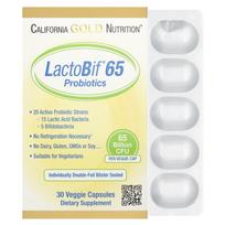 California Gold Nutrition, LactoBif 65 Probiotic, 65 Billion CFU, 30 Veggie Capsules