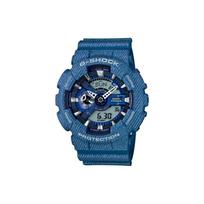 CASIO Vyriškas Mėlynas Laikrodis su Skystųjų Kristalų/Analoginiu Dvigubu Ekranu Serija GA-110DC-2A GA-110DC-2A Dark Blue Watch Dial gray