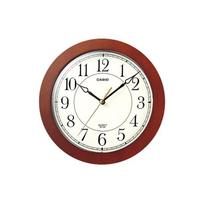 CASIO Quartz Movement Resin, Wooden Wall Clock Unisex White IQ-126-5 White Dial brown